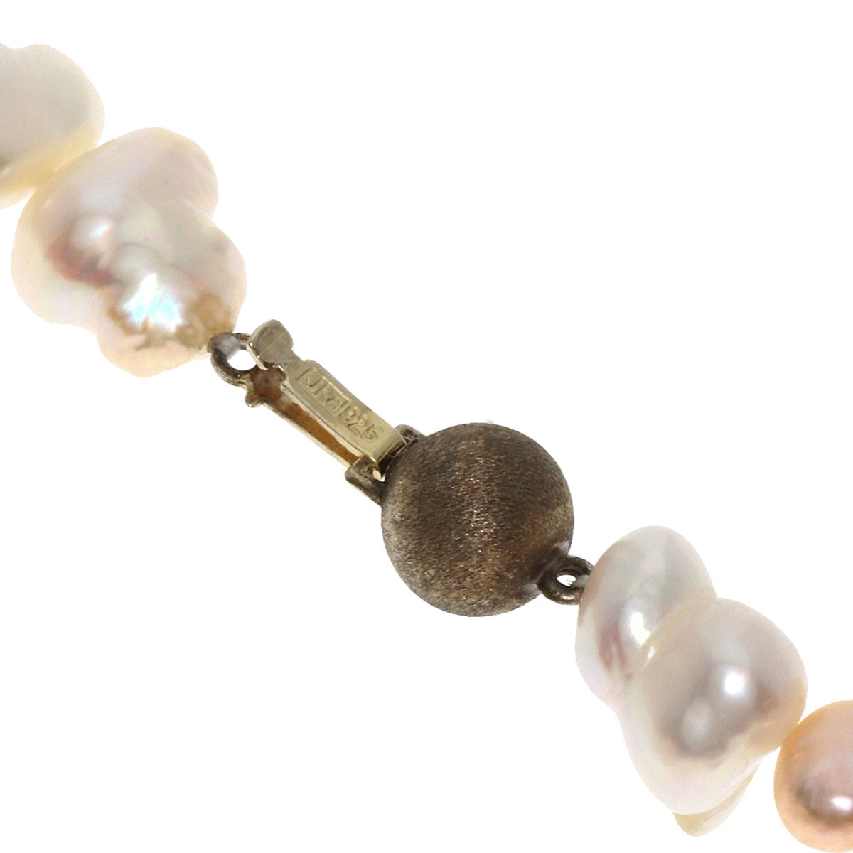 Freshwater Baroque Pearl Necklace Silver 78.9g　Ladies