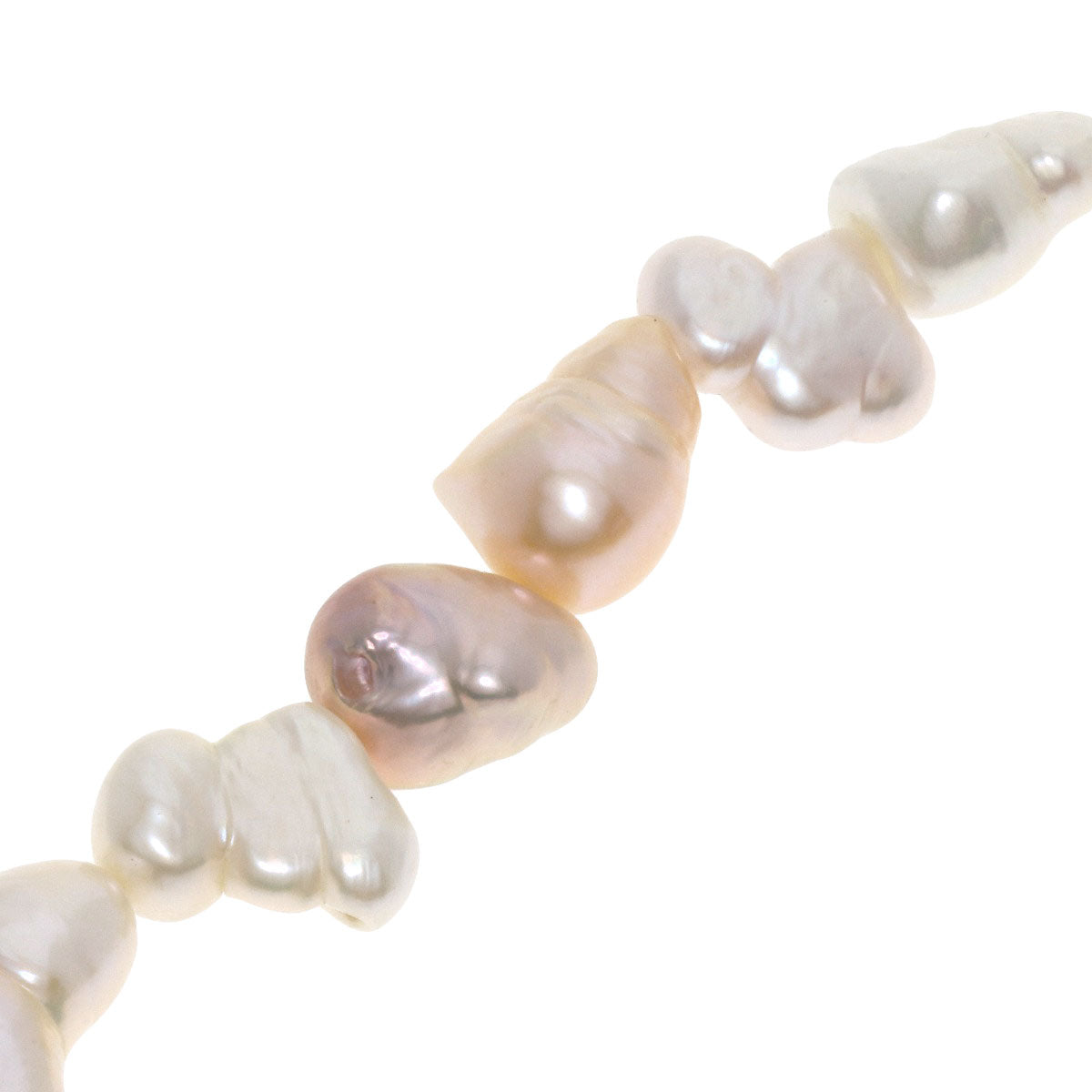 Freshwater Baroque Pearl Necklace Silver 78.9g　Ladies