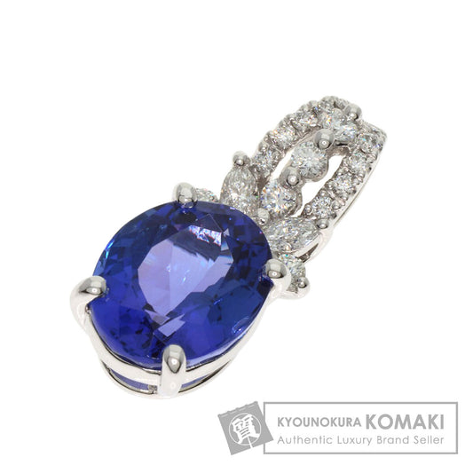 3.71ct Tanzanite Diamond Pendant top Platinum PT900  4.1g　Ladies