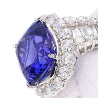 7.13ct Tanzanite Diamond Ring Platinum PT900  13.7g　Ladies