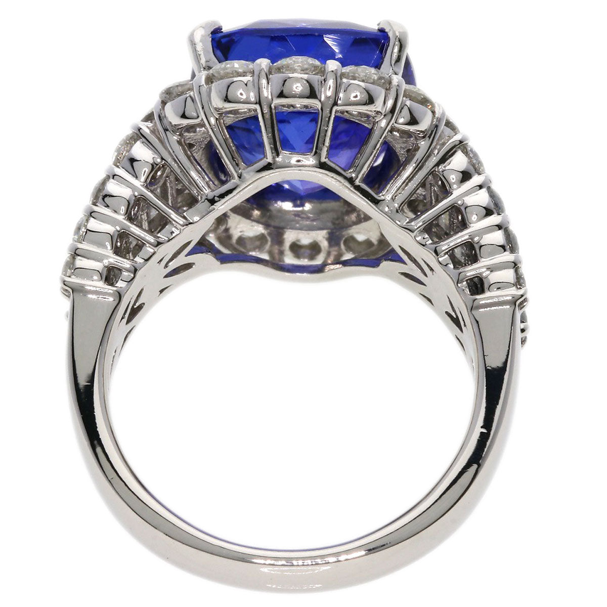 7.13ct Tanzanite Diamond Ring Platinum PT900  13.7g　Ladies