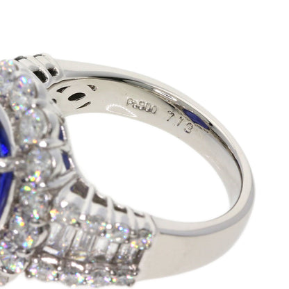 7.13ct Tanzanite Diamond Ring Platinum PT900  13.7g　Ladies