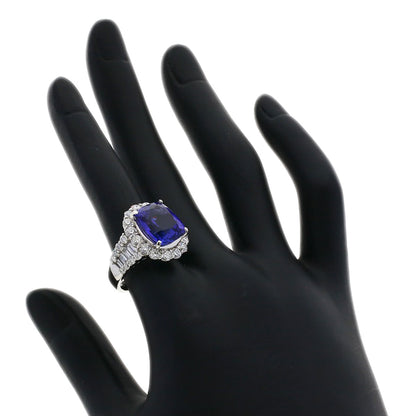 7.13ct Tanzanite Diamond Ring Platinum PT900  13.7g　Ladies