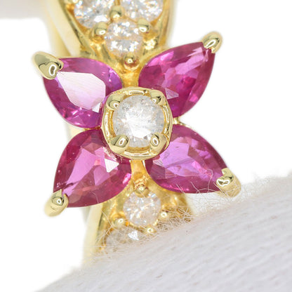 0.55ct Ruby Diamond Ring K18 Yellow Gold  3.9g　Ladies