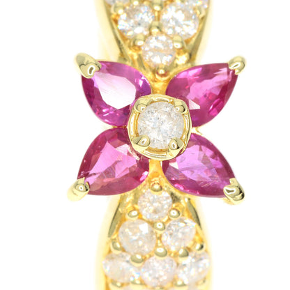 0.55ct Ruby Diamond Ring K18 Yellow Gold  3.9g　Ladies