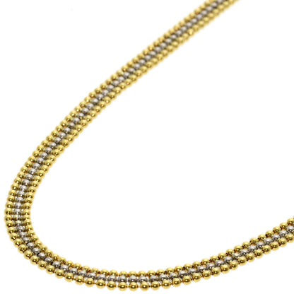 Two-Tone  23.6" Necklace Platinum PT850 18K Yellow Gold 25.2g　Ladies