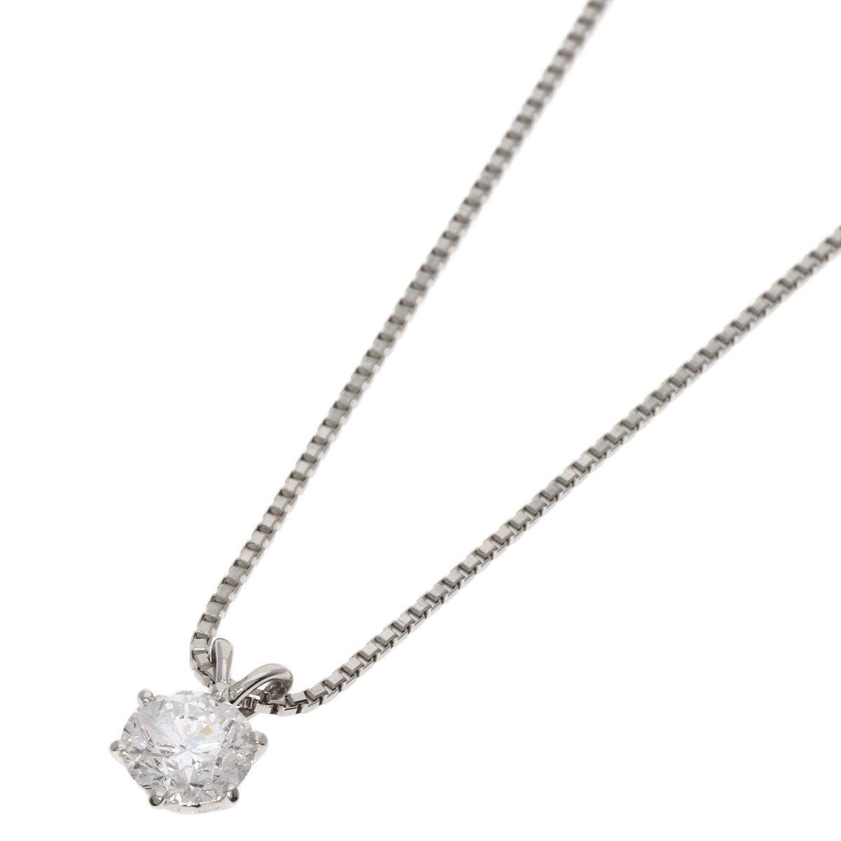 0.545ct Diamond Necklace Platinum PT900 PT850 3.6g　Ladies