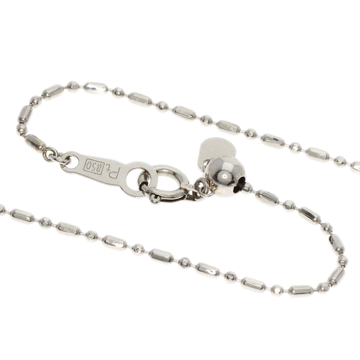 Pearl Pearl Diamond Necklace Platinum PT900 PT850 11.43g　Ladies