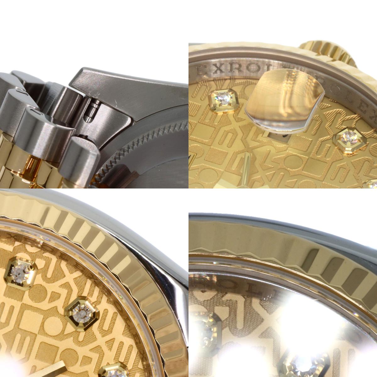 ROLEX DATEJUST 10P Diamond Watches 116233G Stainless Steel/SSxK18YG mens