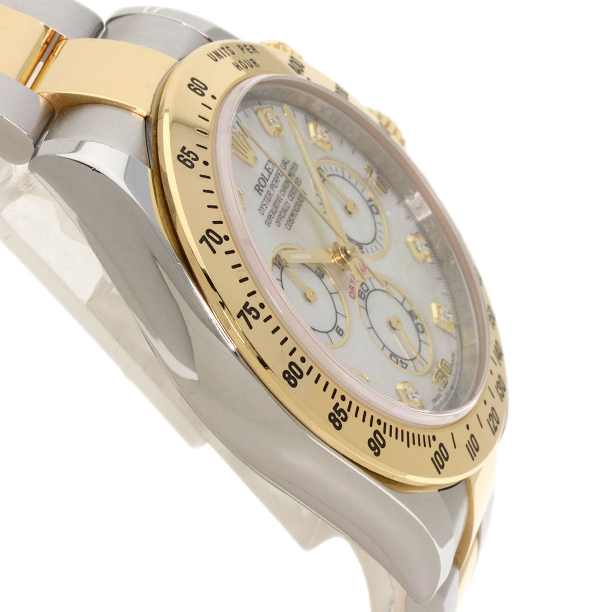 ROLEX Cosmograph Daytona 8P Diamond Watches 116523NG Stainless Steel/SSxK18YG mens