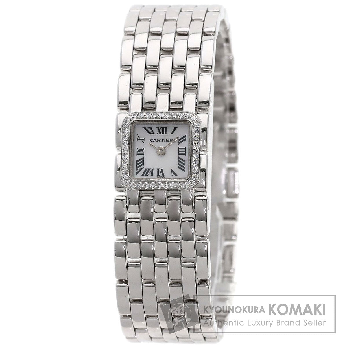 CARTIER PANTHERE Mini Ribbon Diamond Watches WG3002T8 K18 White Gold/K18 White Gold Ladies