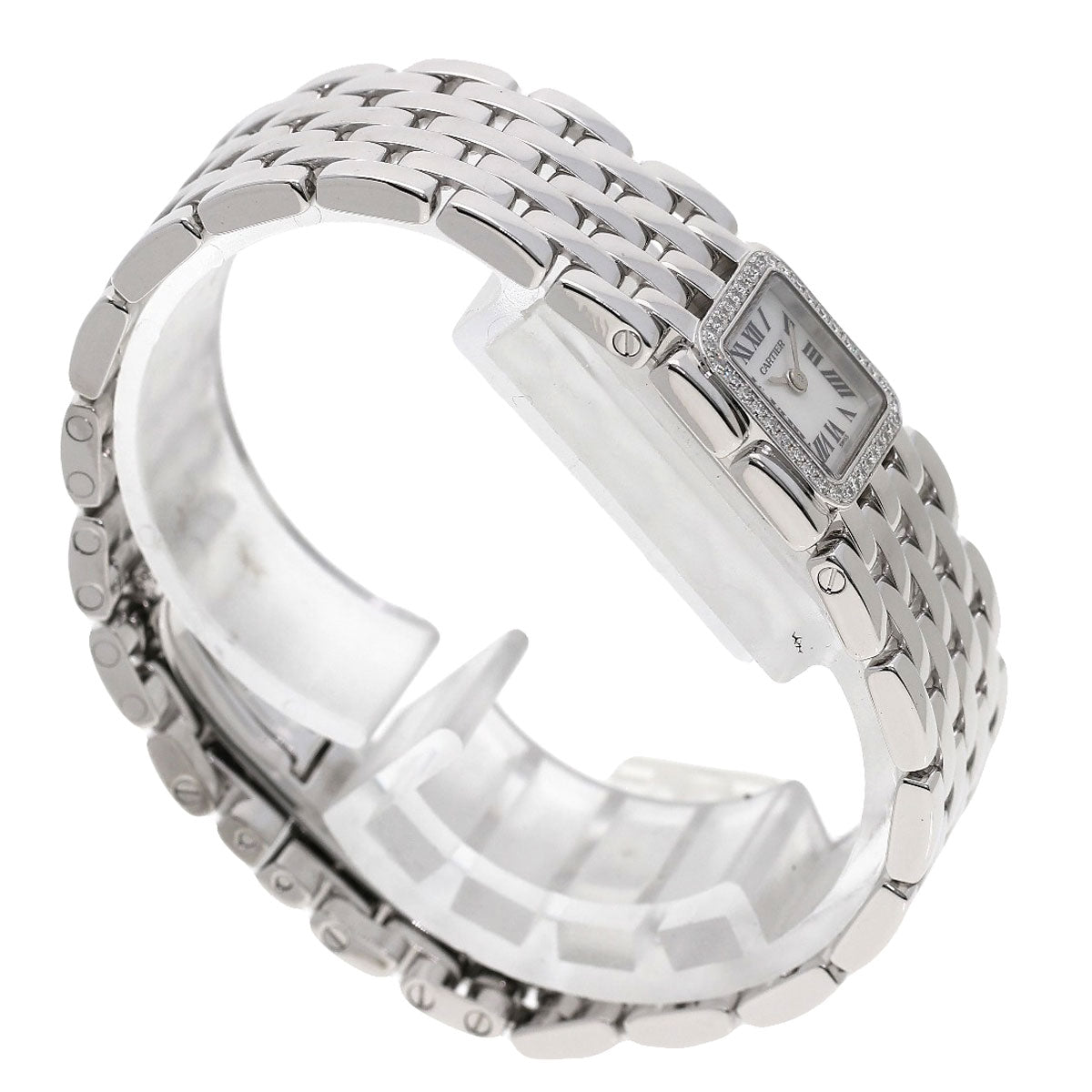 CARTIER PANTHERE Mini Ribbon Diamond Watches WG3002T8 K18 White Gold/K18 White Gold Ladies