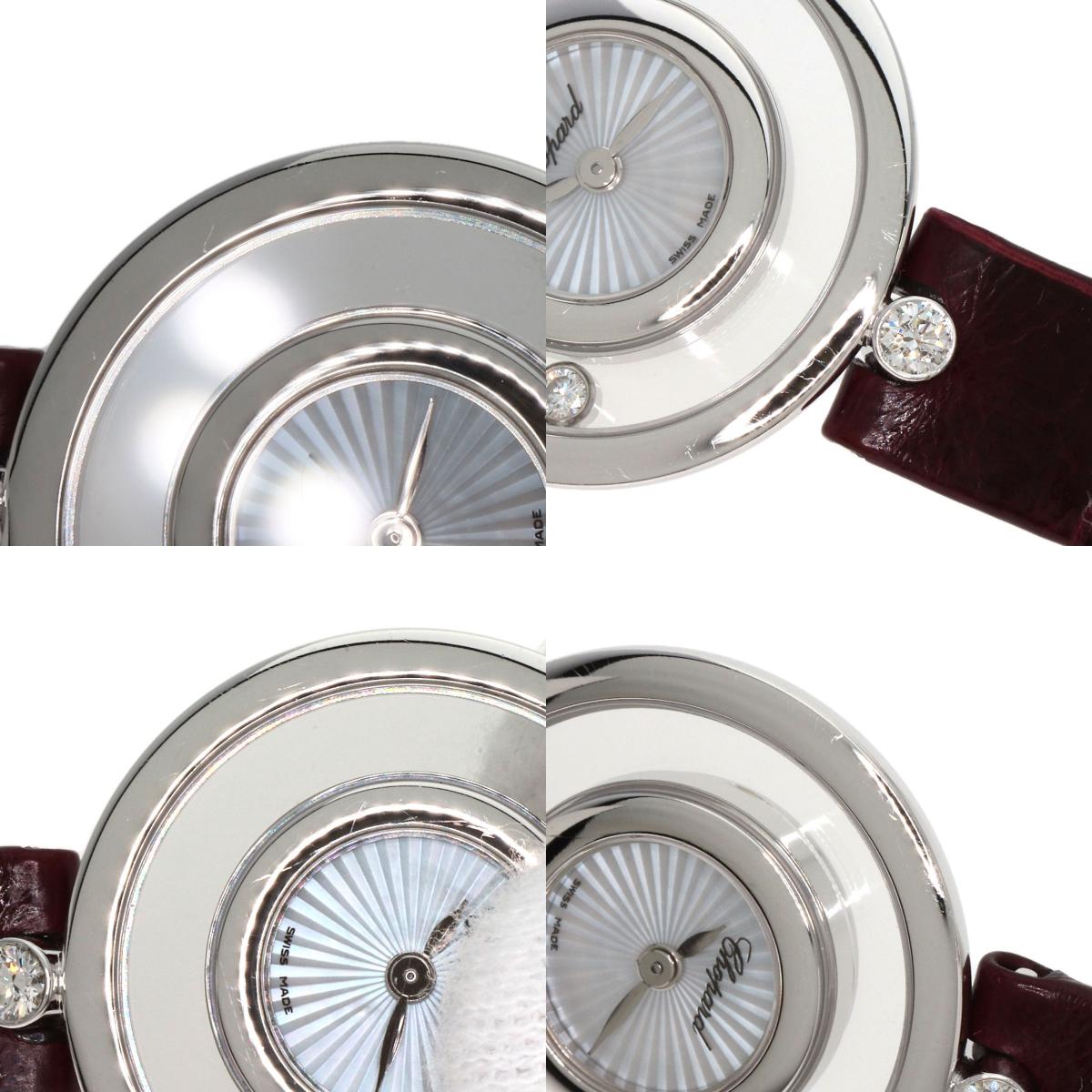 Chopard Happy diamond icon Watches 209415-1001 K18 White Gold/Leather Ladies