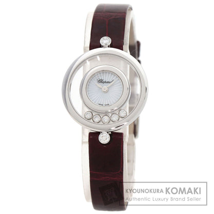 Chopard Happy diamond icon Watches 209415-1001 K18 White Gold/Leather Ladies