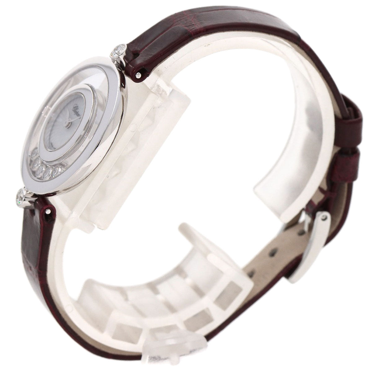 Chopard Happy diamond icon Watches 209415-1001 K18 White Gold/Leather Ladies