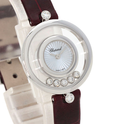 Chopard Happy diamond icon Watches 209415-1001 K18 White Gold/Leather Ladies
