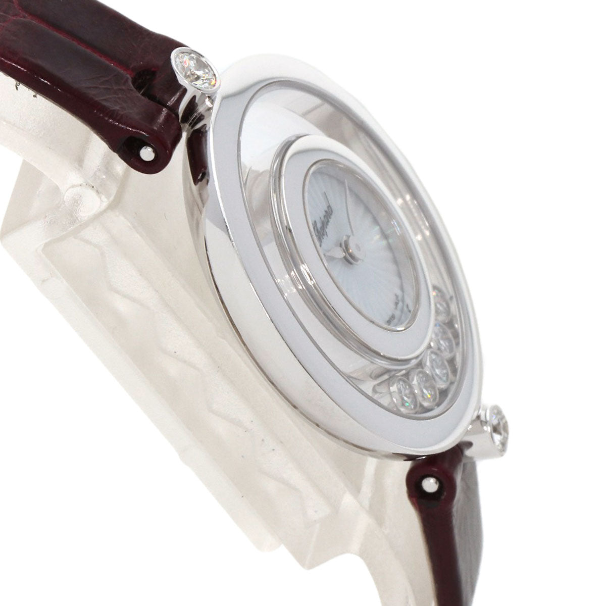 Chopard Happy diamond icon Watches 209415-1001 K18 White Gold/Leather Ladies