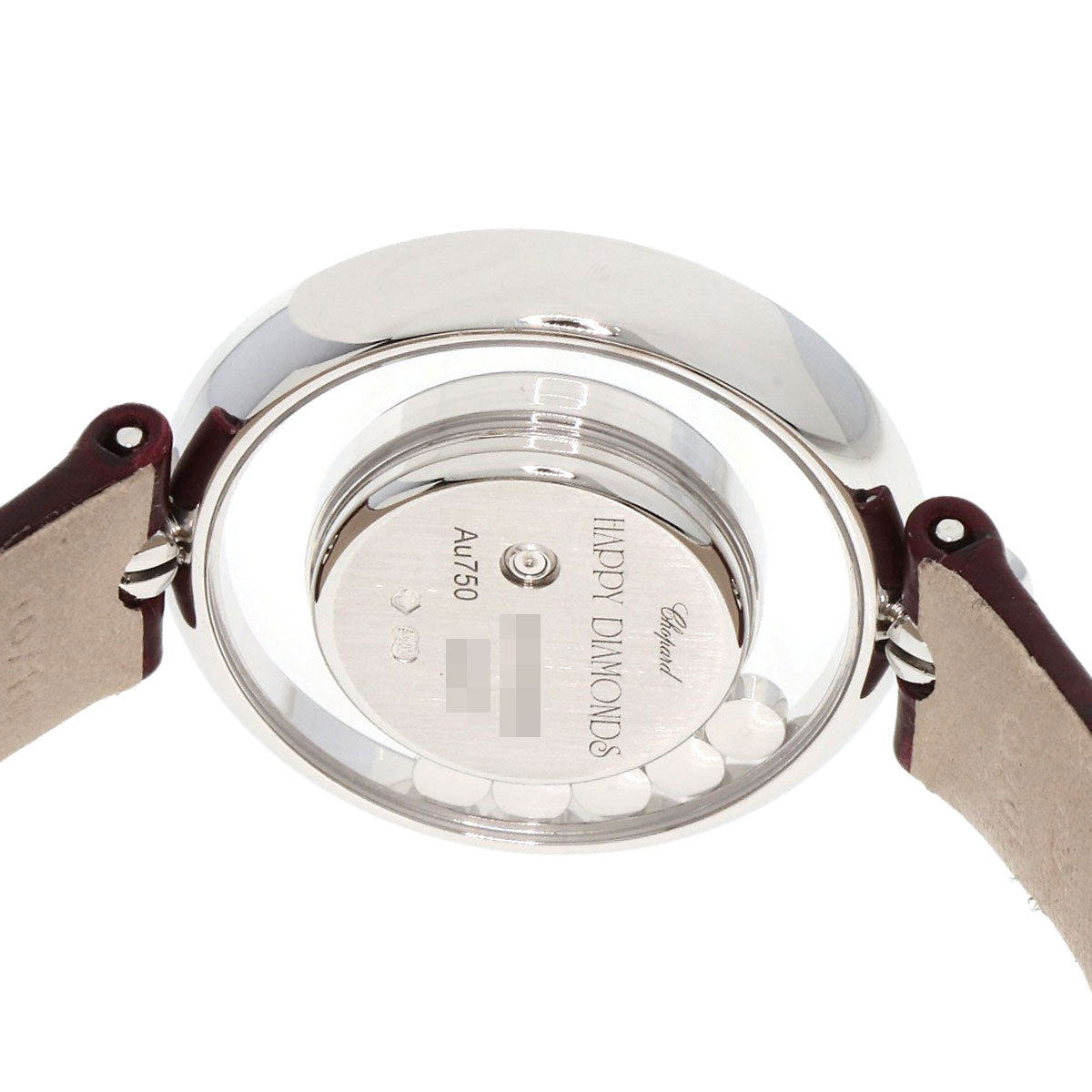 Chopard Happy diamond icon Watches 209415-1001 K18 White Gold/Leather Ladies