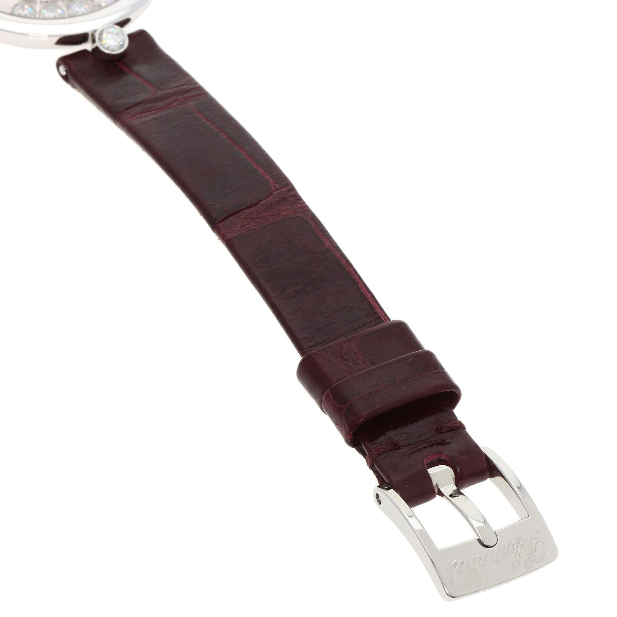 Chopard Happy diamond icon Watches 209415-1001 K18 White Gold/Leather Ladies
