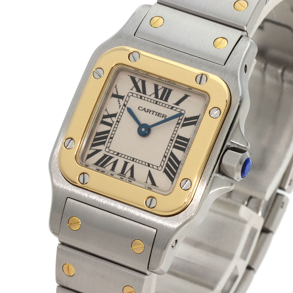 CARTIER Santosgalbe SM Watches W20012C4 Stainless Steel/Stainless Steel Ladies