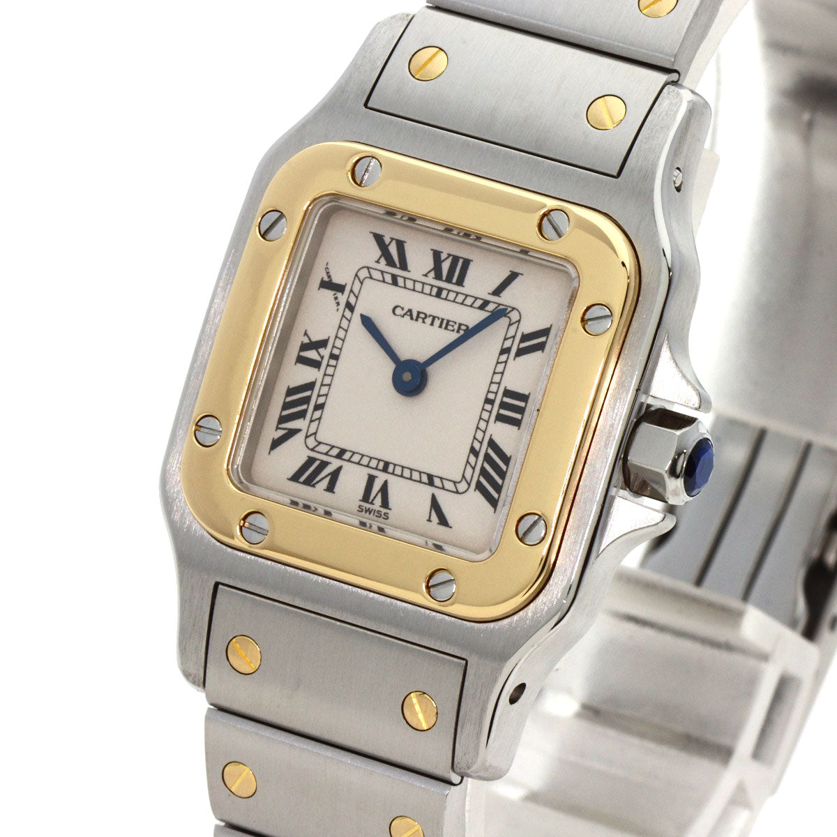 CARTIER Santosgalbe SM Watches W20012C4 Stainless Steel/Stainless Steel Ladies