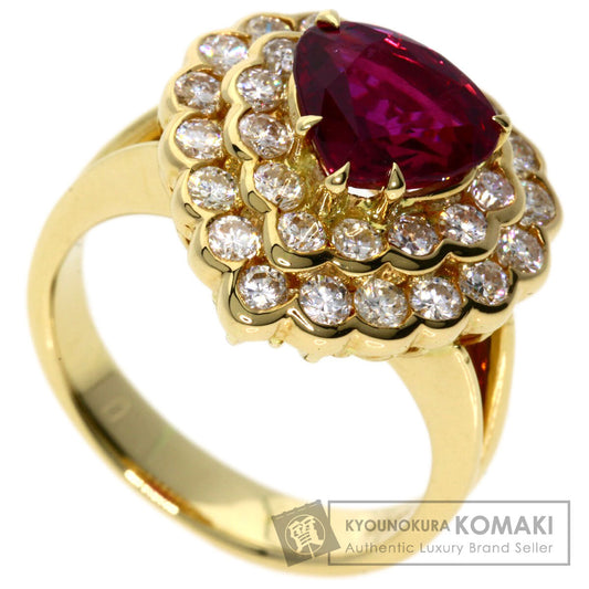 1.86ct Ruby Diamond Ring K18 Yellow Gold 6.9g　Ladies