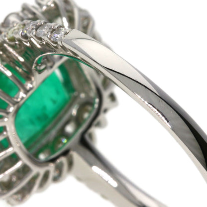 2.69ct Emerald Diamond Ring Platinum PT950 5.6g　Ladies