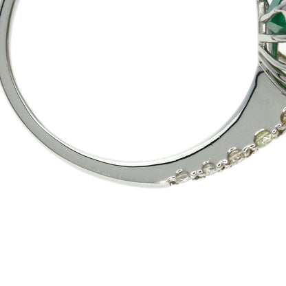 2.69ct Emerald Diamond Ring Platinum PT950 5.6g　Ladies
