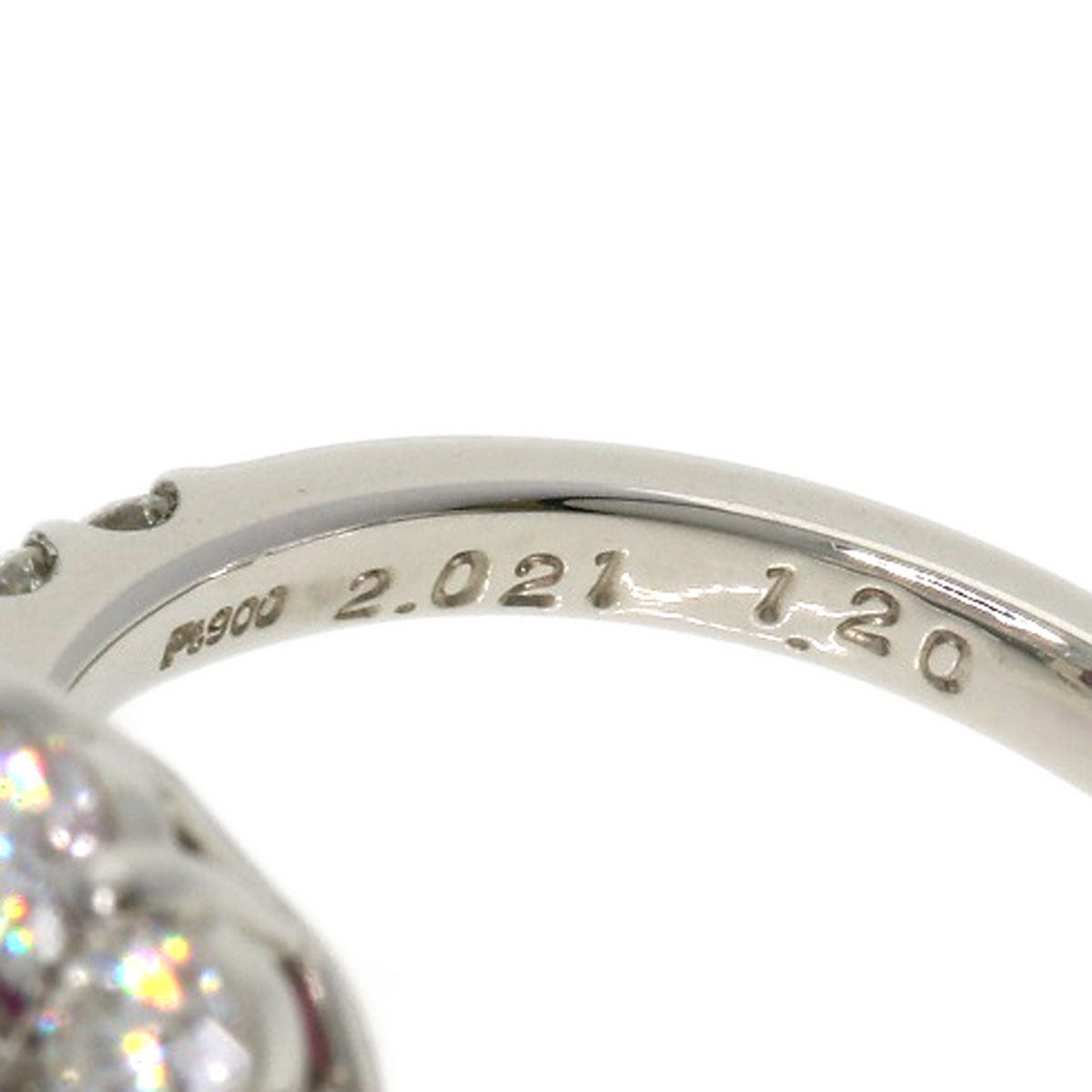 2.021ct Pink Sapphire Diamond Ring Platinum PT900 5.8g　Ladies