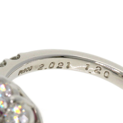 2.021ct Pink Sapphire Diamond Ring Platinum PT900 5.8g　Ladies