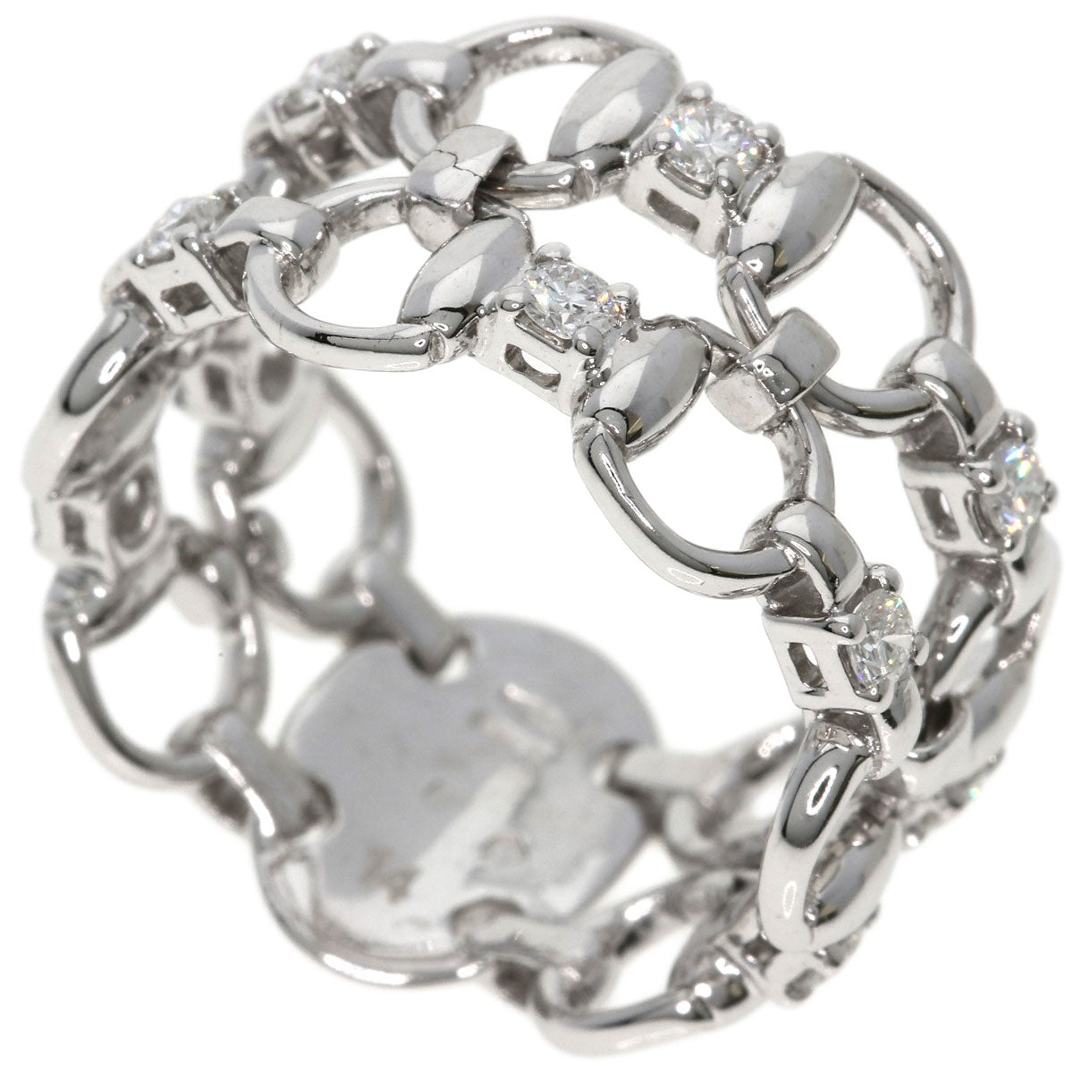 GUCCI Diamond #14 Ring K18 White Gold Ladies [Used]