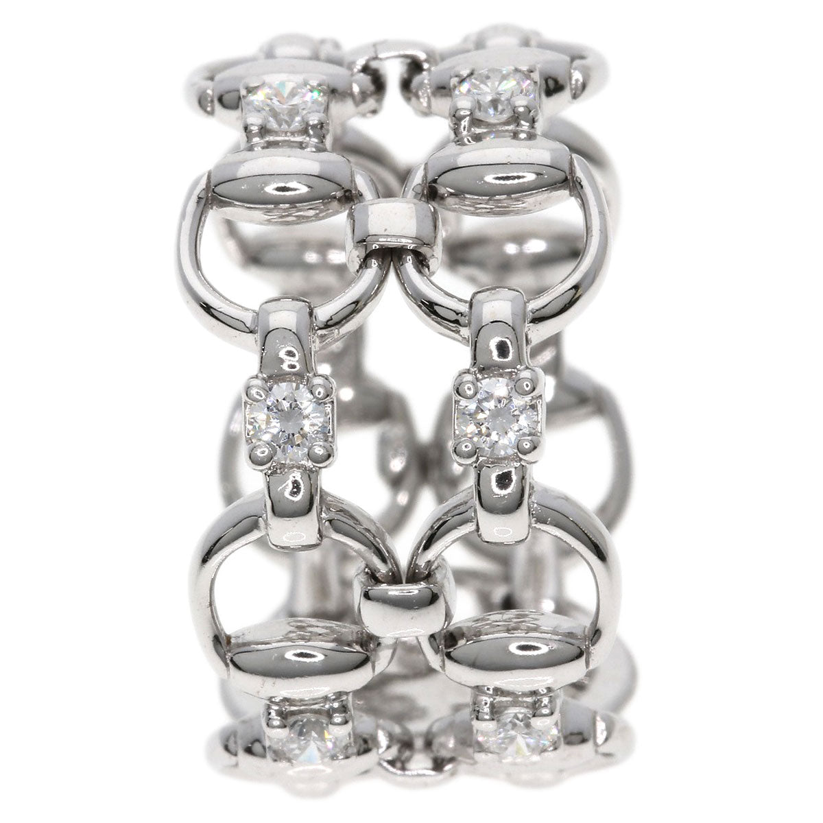 GUCCI Diamond #14 Ring K18 White Gold Ladies [Used]