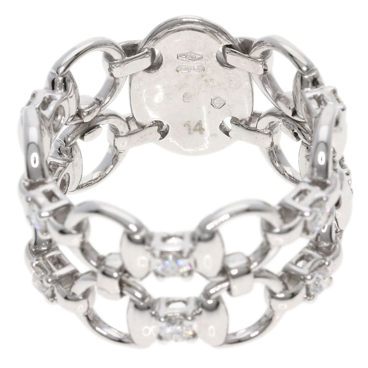 GUCCI Diamond #14 Ring K18 White Gold Ladies [Used]