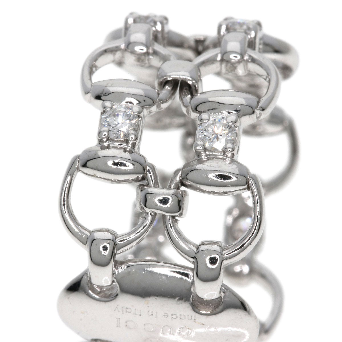 GUCCI Diamond #14 Ring K18 White Gold Ladies [Used]