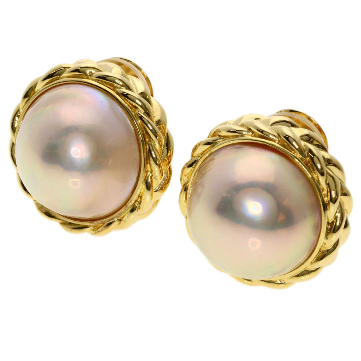 TASAKI   Earring Mabe Pearl Pearl K18 Yellow Gold Ladies