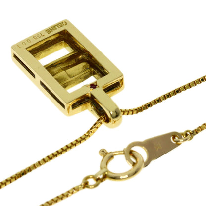 CELINE   Necklace Logo motif Ruby K18 Yellow Gold Ladies