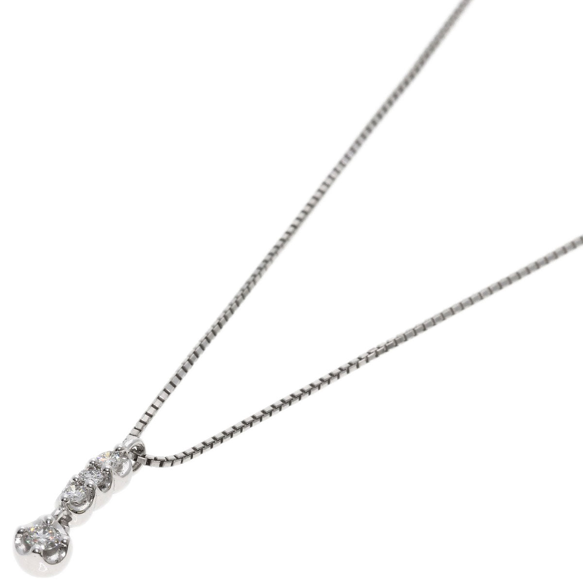 TASAKI Diamond Necklace K14 White Gold Ladies [Used]