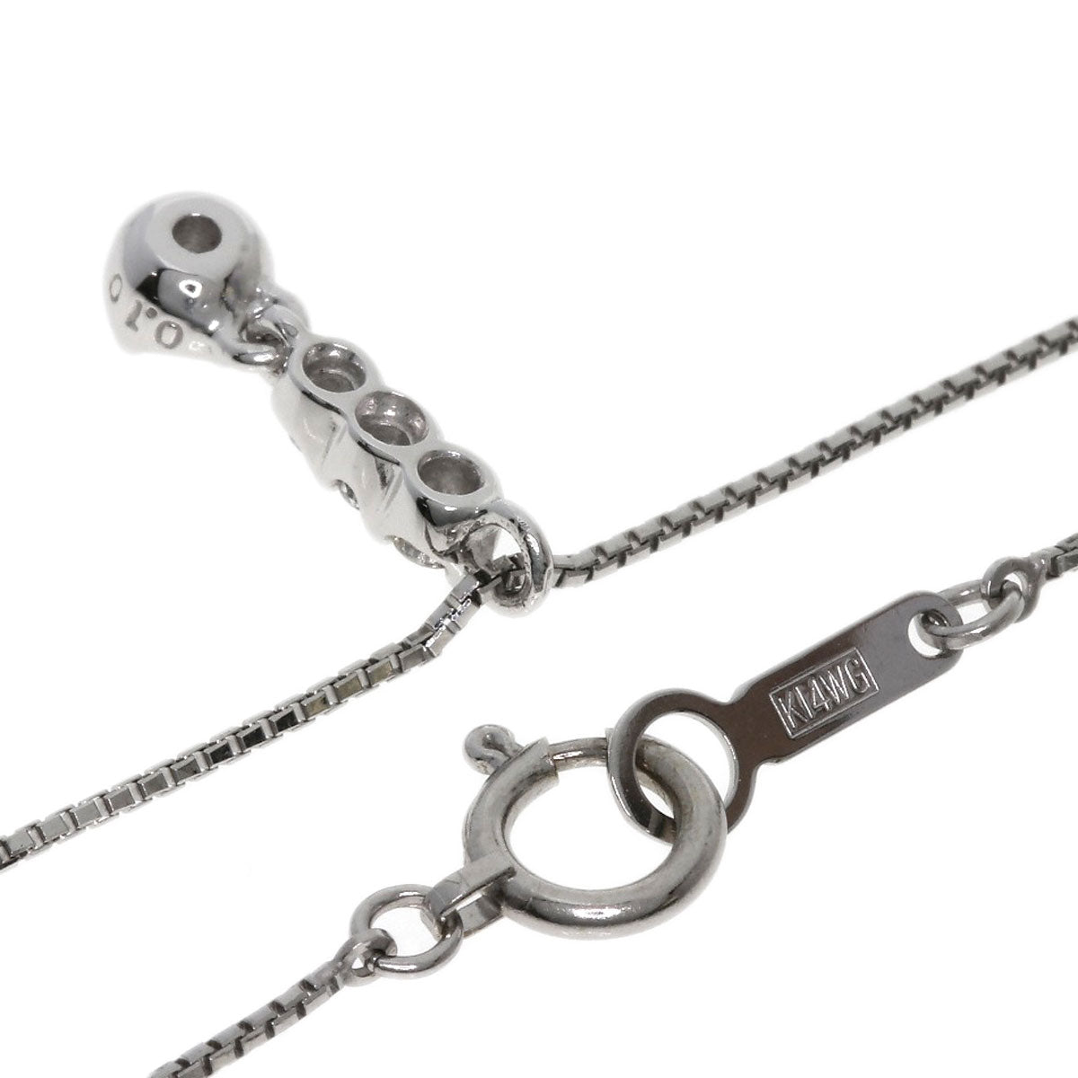 TASAKI Diamond Necklace K14 White Gold Ladies [Used]