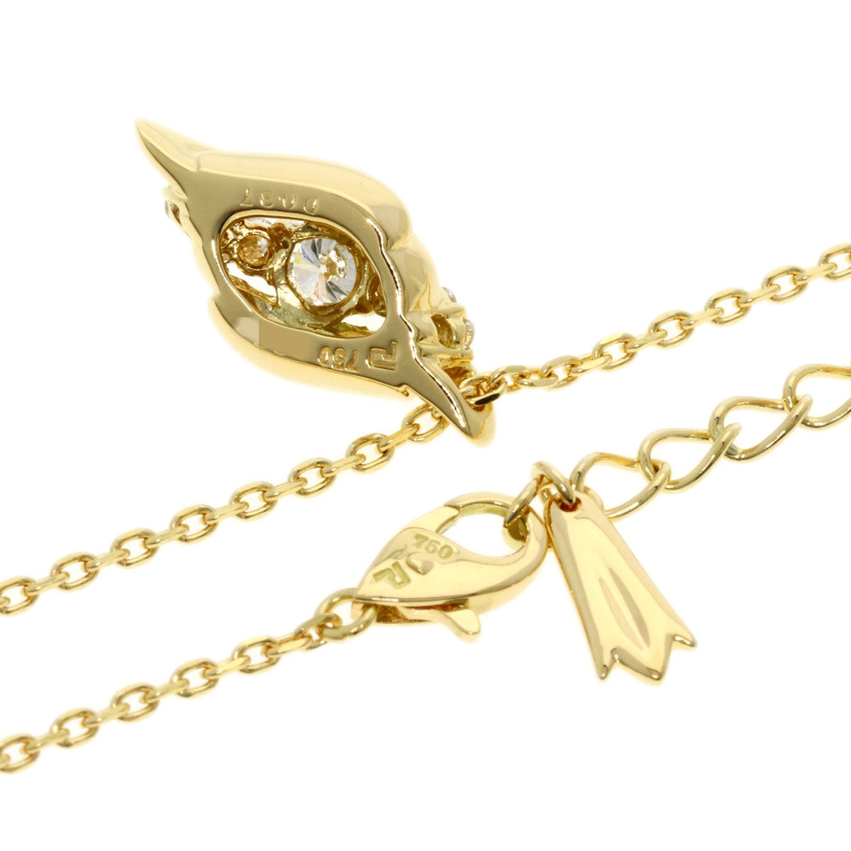 POLA Diamond Necklace K18 Yellow Gold Ladies [Used]