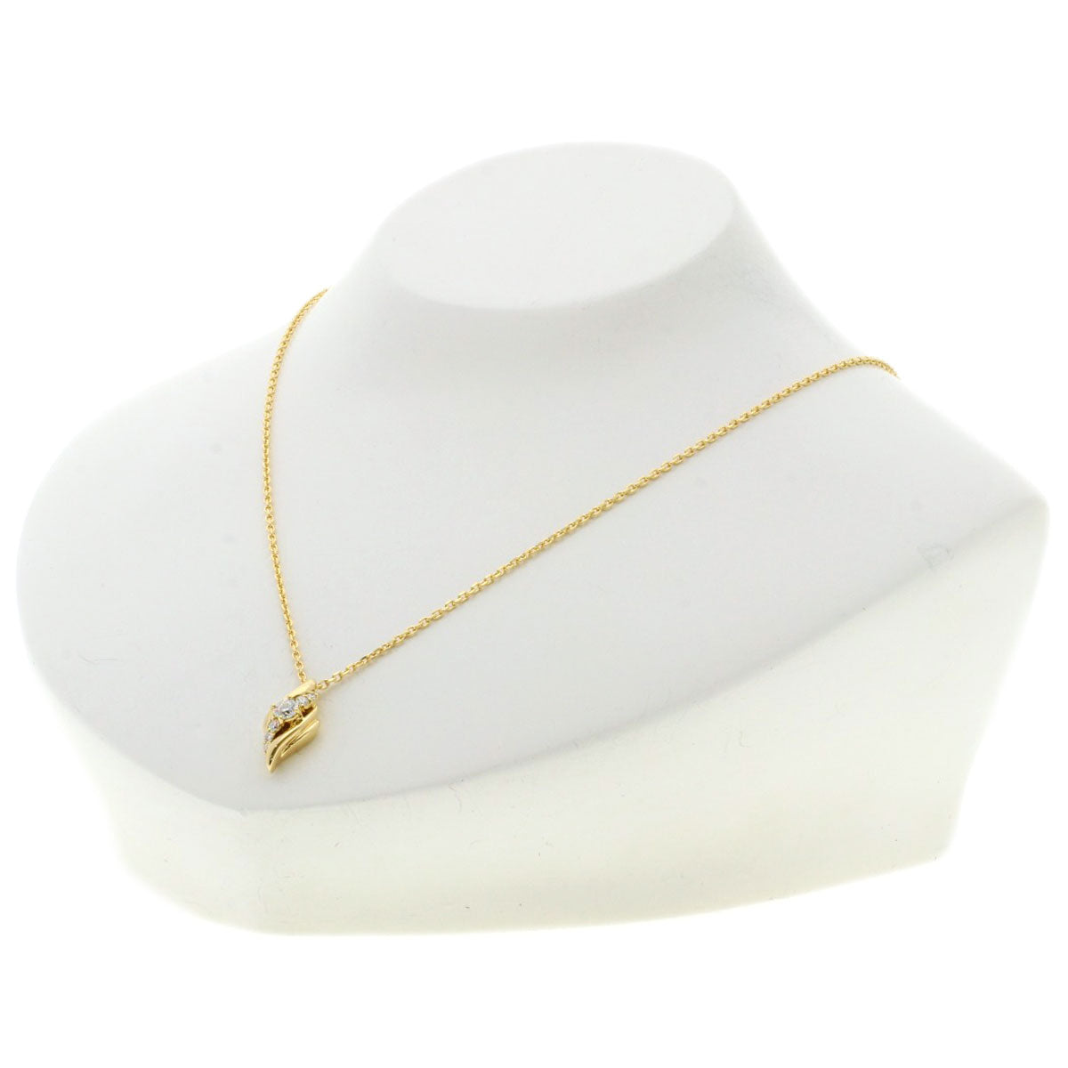 POLA Diamond Necklace K18 Yellow Gold Ladies [Used]