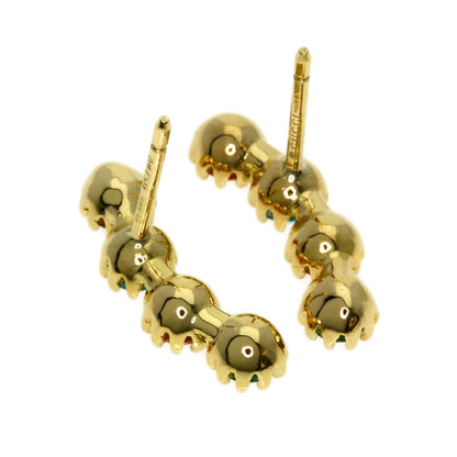 GUCCI   earring Multi-stone Double G K18 Yellow Gold Ladies