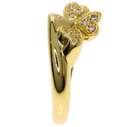 MIKIMOTO Diamond heart Ring K18 Yellow Gold Ladies [Used]
