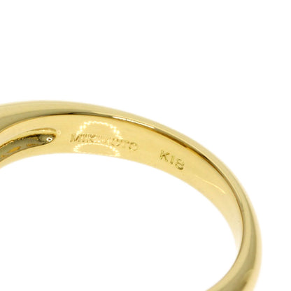 MIKIMOTO Diamond heart Ring K18 Yellow Gold Ladies [Used]