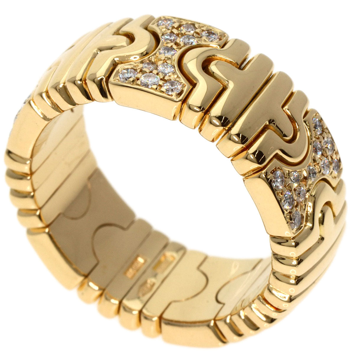 BVLGARI   Ring Parentesi Diamond K18 Yellow Gold Ladies