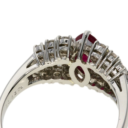 MIKIMOTO   Ring Ruby Diamond Platinum PT950 Ladies