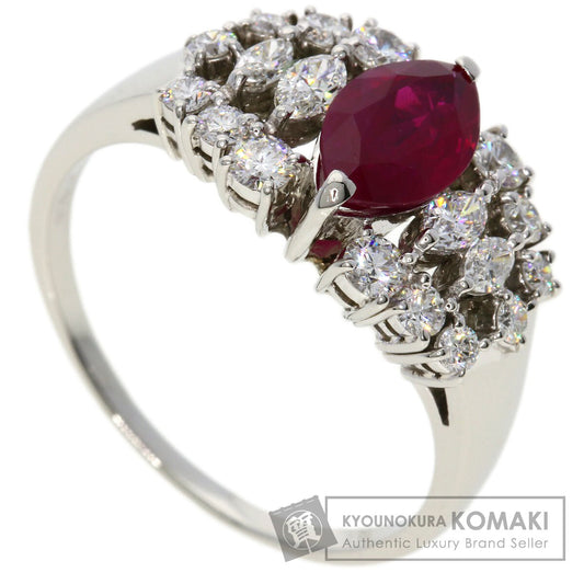 MIKIMOTO   Ring Ruby Diamond Platinum PT950 Ladies