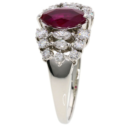 MIKIMOTO   Ring Ruby Diamond Platinum PT950 Ladies