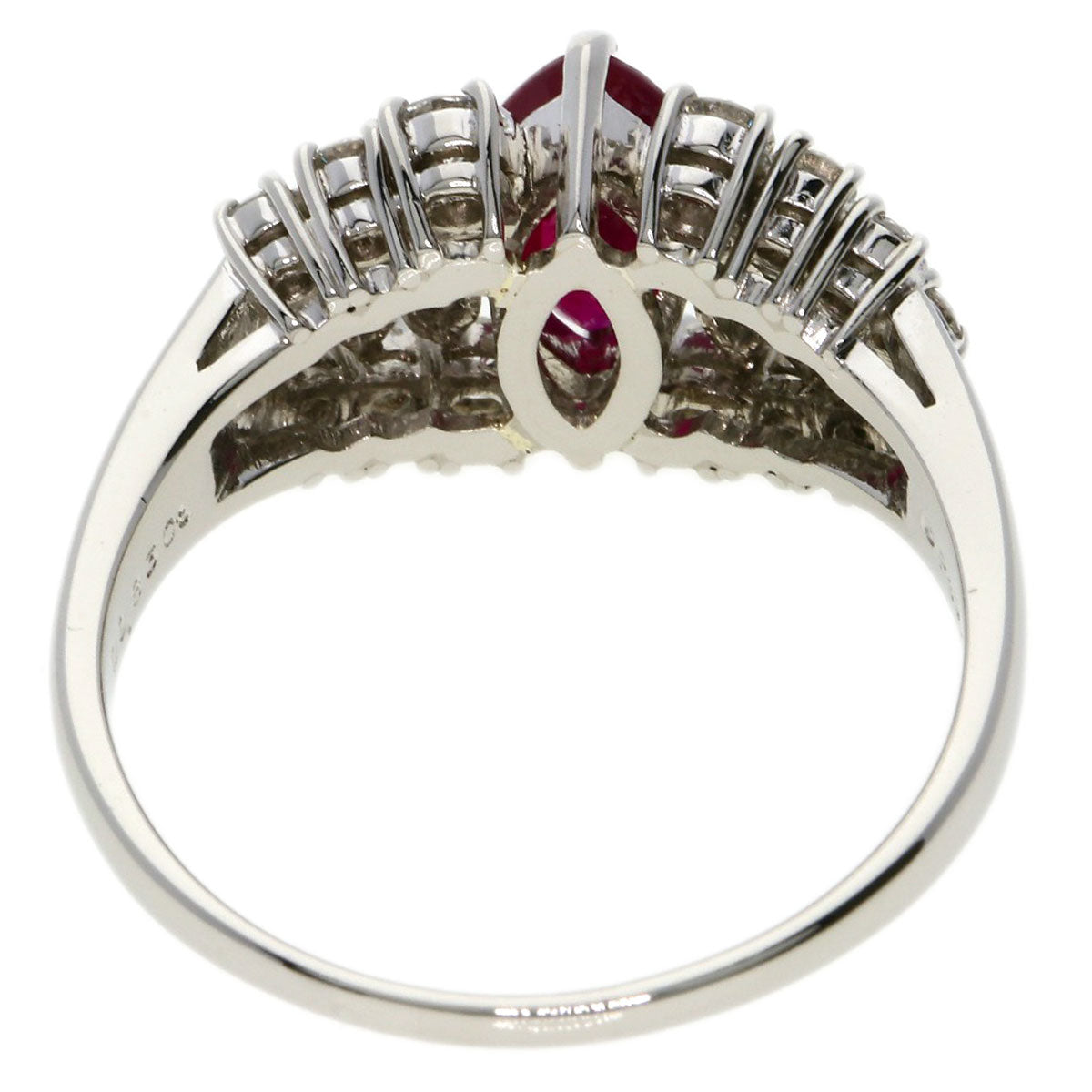 MIKIMOTO   Ring Ruby Diamond Platinum PT950 Ladies