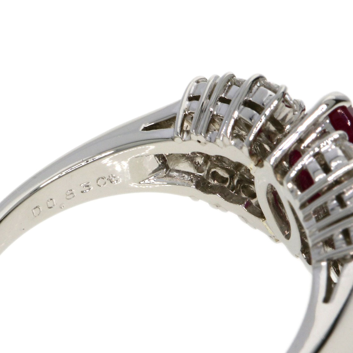 MIKIMOTO   Ring Ruby Diamond Platinum PT950 Ladies