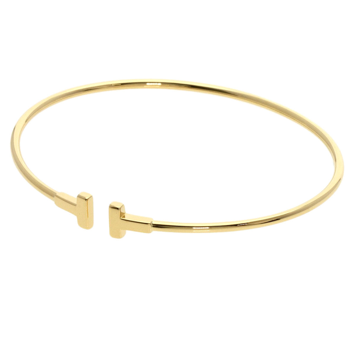 TIFFANY&Co.   Bracelet T Narrow Wire Large Model K18 Yellow Gold Ladies